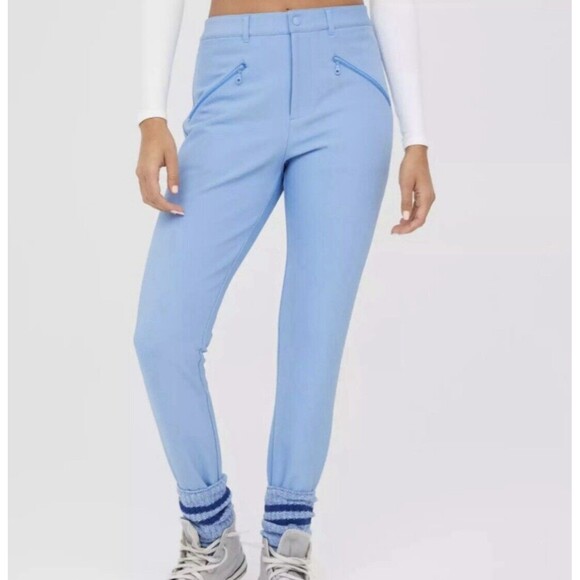 OFFLINE‎ BY AERIE Chillside Stirrup Ski Snow Winter Blue Pants Women's LARGE NWT - Picture 1 of 10